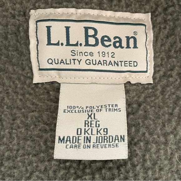 Vintage LL BEAN Mens Fleece Jacket XL Full Zip Hunter Green Outdoors Hiking - Picture 4 of 11